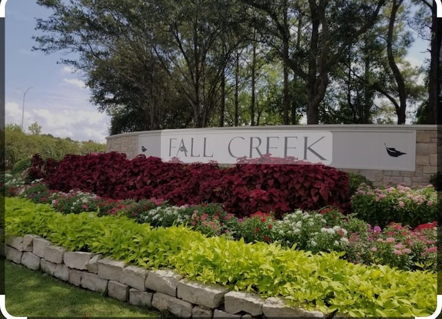 view of community sign