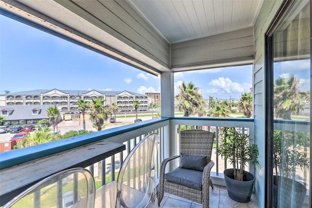 balcony with a residential view