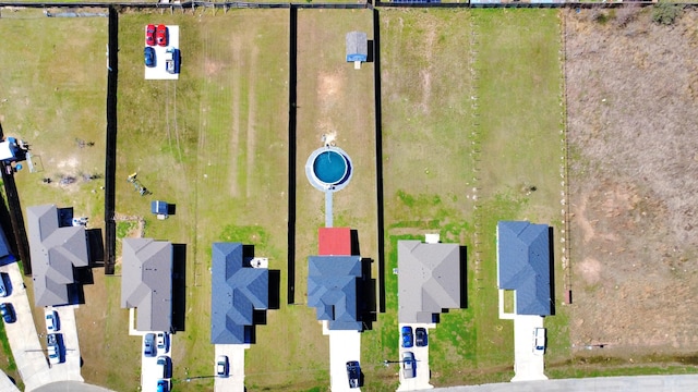 drone / aerial view with a residential view