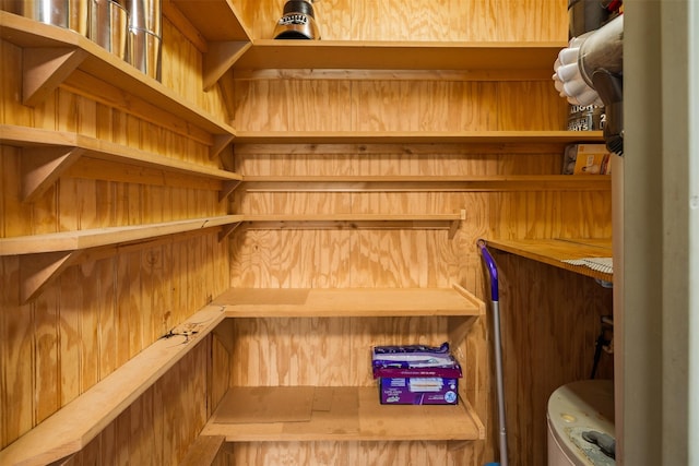 storage area featuring a sauna