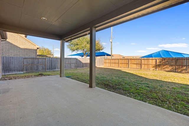 view of patio / terrace featuring a fenced backyard