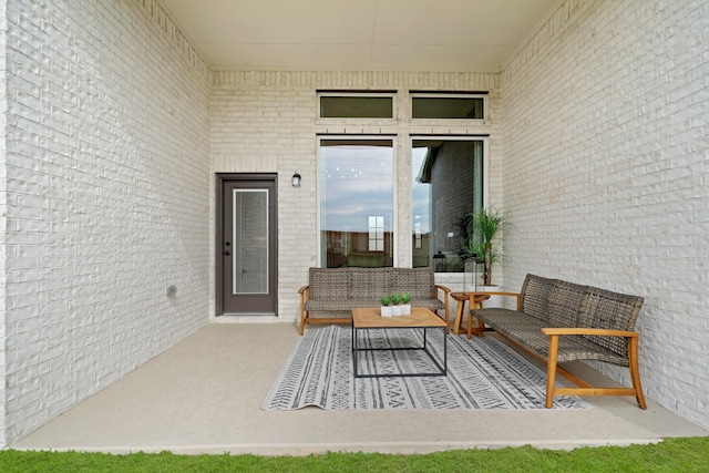 view of patio / terrace with an outdoor living space