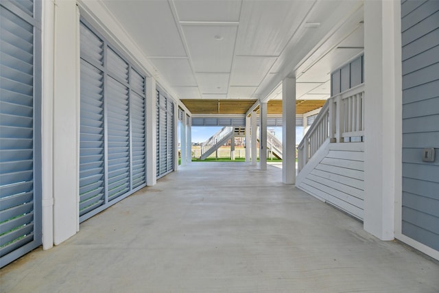 view of patio with stairs