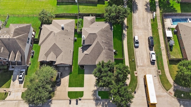 drone / aerial view with a residential view