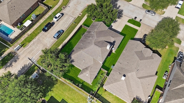 bird's eye view featuring a residential view