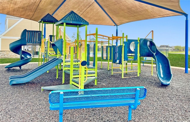 view of community jungle gym