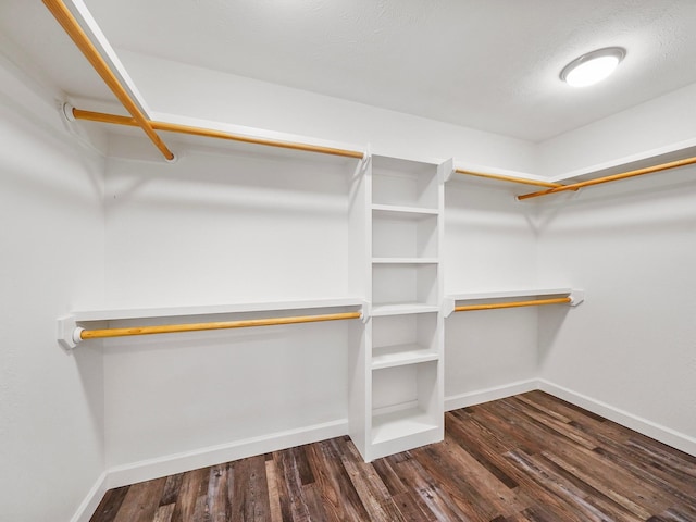 spacious closet with wood finished floors