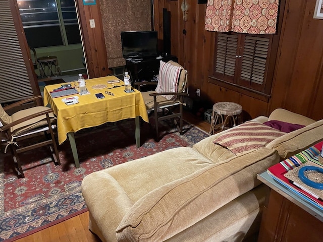 bedroom featuring wood finished floors