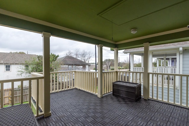 unfurnished sunroom featuring a healthy amount of sunlight