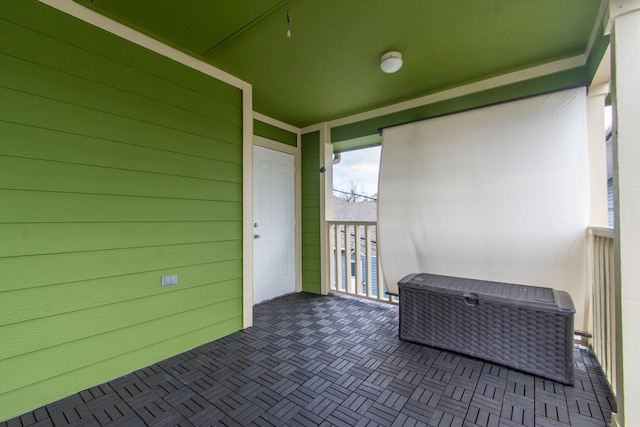 view of patio / terrace featuring a balcony