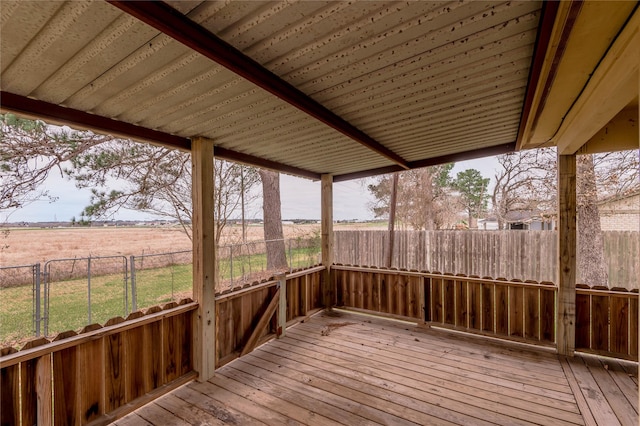 wooden deck featuring fence