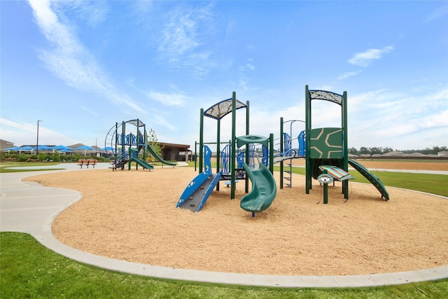 view of community jungle gym