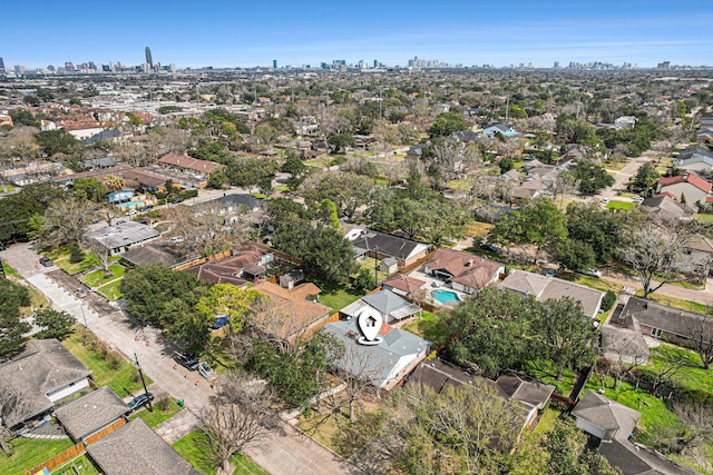 aerial view with a view of city