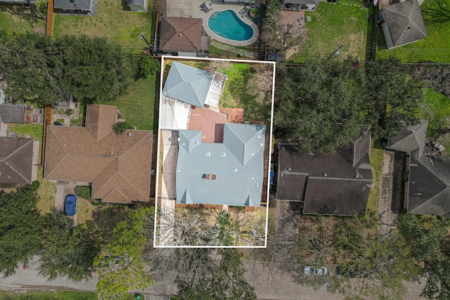 birds eye view of property featuring a residential view