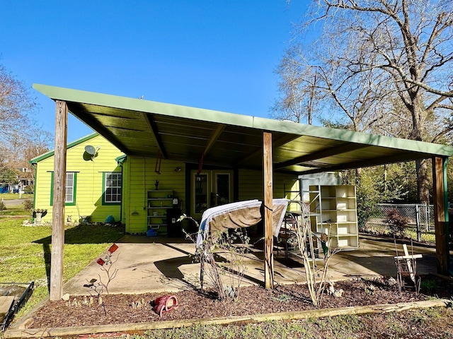 exterior space featuring fence