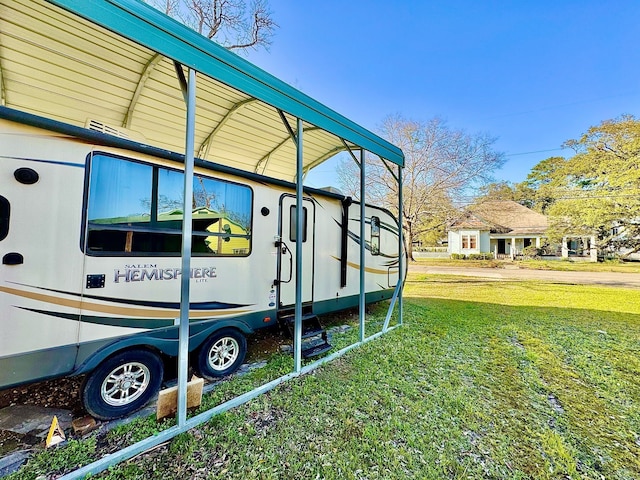 view of car parking with a detached carport