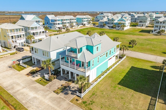 drone / aerial view with a residential view