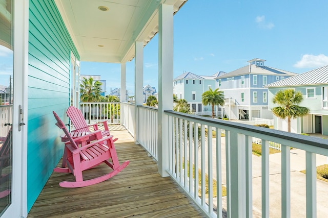 balcony with a residential view