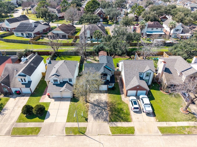 bird's eye view featuring a residential view