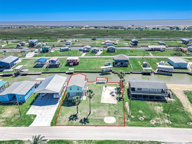 1217 County Road 201, Sargent, TX 77414 - bird's eye view with a residential view and a water view