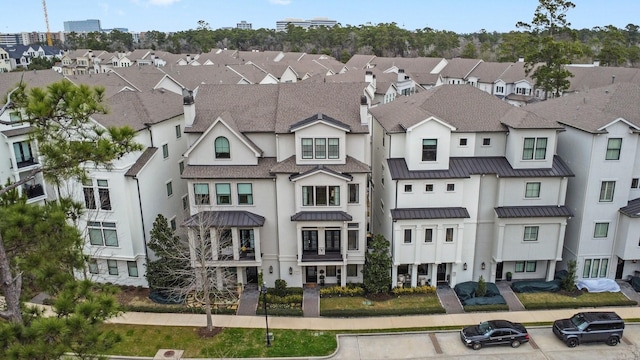 view of building exterior with a residential view