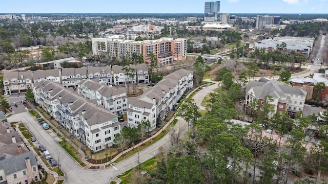 aerial view featuring a city view