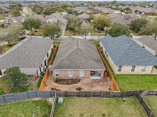 bird's eye view featuring a residential view