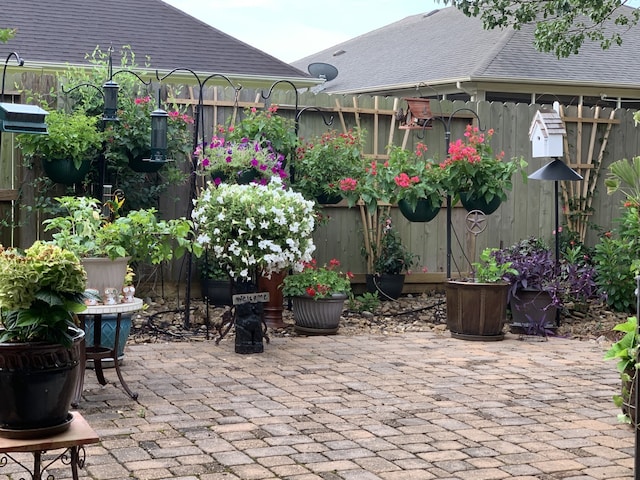 view of patio / terrace with fence