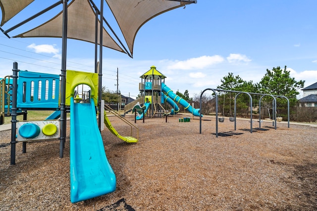 view of community jungle gym