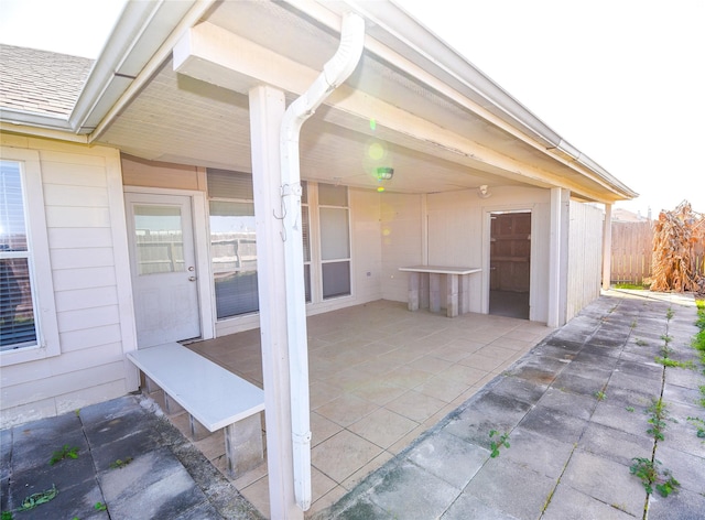 view of patio with fence