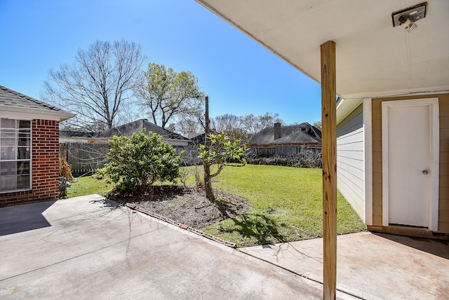 view of patio with a fenced backyard