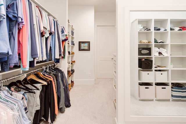 spacious closet featuring carpet