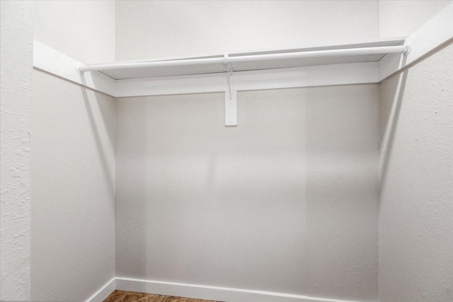 spacious closet featuring wood finished floors