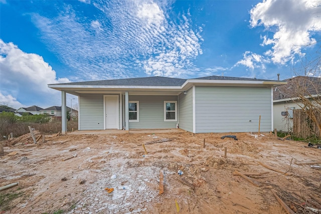 view of rear view of property