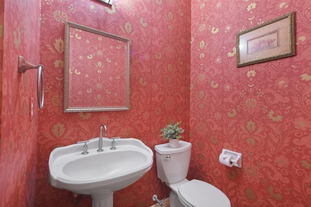 bathroom featuring a sink and toilet