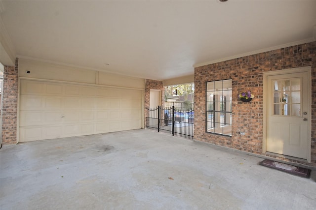 interior space featuring a garage and concrete driveway