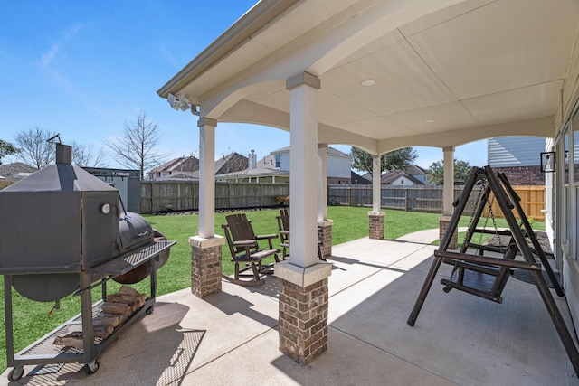 view of patio / terrace featuring a fenced backyard