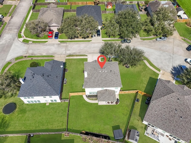 birds eye view of property featuring a residential view