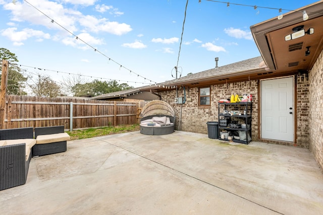 view of patio / terrace with fence