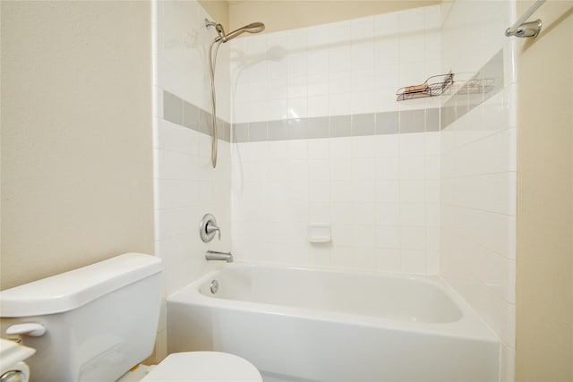 full bath with shower / tub combination and toilet