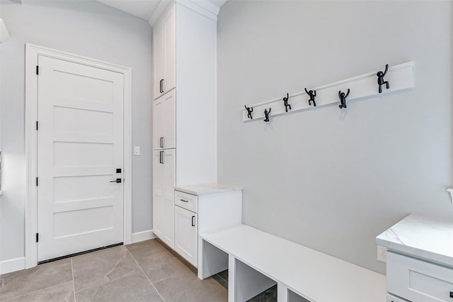 mudroom featuring baseboards