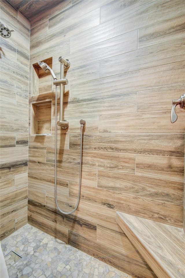 room details with tiled shower