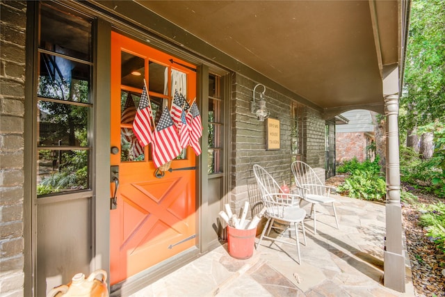 exterior space with a porch