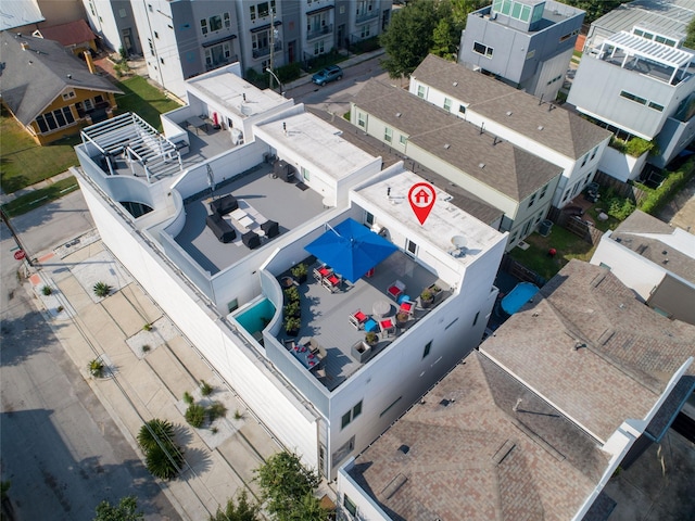 drone / aerial view featuring a residential view