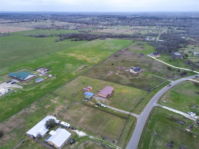 drone / aerial view with a rural view