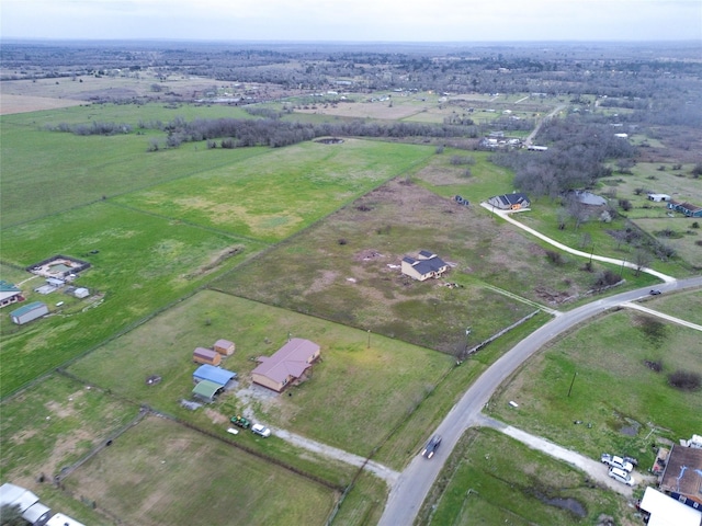 drone / aerial view featuring a rural view