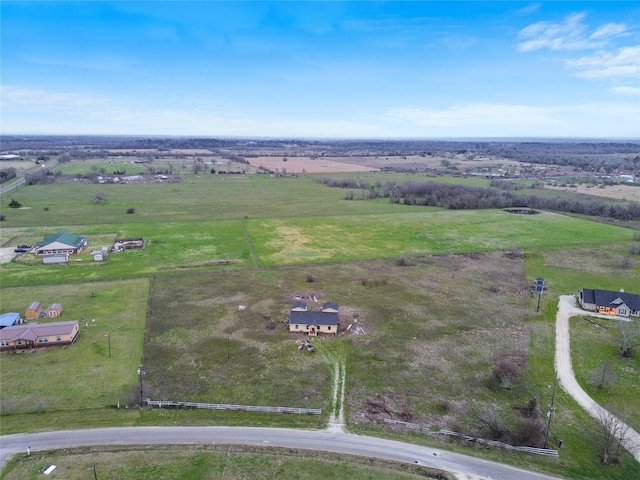 bird's eye view with a rural view