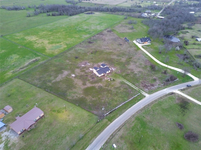 aerial view with a rural view