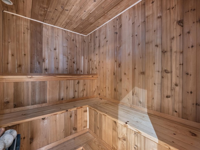 7714 Hertfordshire Dr, Spring, TX 77379 - sauna / steam room featuring wood walls and wooden ceiling