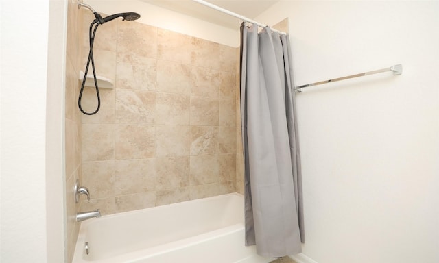 bathroom featuring shower / tub combo